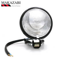 Faro delantero para motocicleta, Retro Luz Ámbar cromada de 5 pulgadas, para YAMAHA R1, HONDA DIO DAVIDSION 883, CAFE RACER 2024 - compra barato