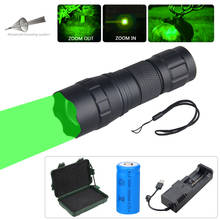Mini lanterna tática com zoom, lanterna portátil, à prova d'água de 1000 lúmens, 300 jardas, arma de rifle, luz para caça ao ar livre 2024 - compre barato