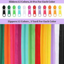 5 M (5M+ 5pcs Zipper Slider) Long Nylon Coil Zipper Roll In Pull Zip For DIY Sewing Clothing Bags Shoes Garment Accessories 2024 - buy cheap