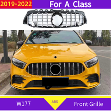 Gt amortecedor dianteiro grille para mercedes w177 a classe 2019-2021 a180 a200 a250 a35 a220 sedan hatchback carro modelo abs grill 2024 - compre barato