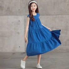 6 To 16 Years, Kids Summer Dress Girls Midi Dress Cotton New Teen Layered Dress Children Clothes Baby Causal Dress,#6253 2024 - buy cheap