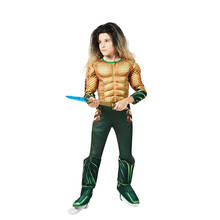 Костюм супергероя для Хэллоуина Aquaman для детей, костюм для косплея из фильма для мальчиков, аниме, подарок на мероприятие, представление, шоу Вечерние 2024 - купить недорого