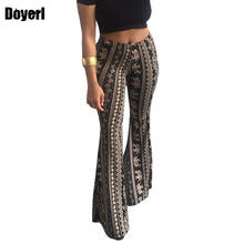 Boho Flare Pants Women Bohemian Fashion Loose Long Pant Tribal African Print Wide Leg Trousers Bell Bottom Leggings Hippie Pants 2024 - buy cheap