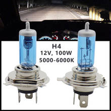 2pcs H4 12V 100W Xenon Halogen Blue car Headlight Hi/Lo Quartz Glass 5000K-6000K Light Lamp Bulbs 2024 - buy cheap