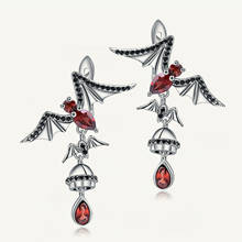 GEM'S BALLET Natural Red Garnet Bat Drop Earrings 925 Sterling Sliver Gothic Punk Animal Earrings For Women Party Fine Jewelry 2024 - buy cheap