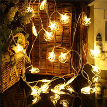 Guirnalda de luces LED para Navidad, iluminación para exteriores, hogar, fiesta, EID, Ramadán, 1,5/3/6 m, 10/20/60 LED 2024 - compra barato