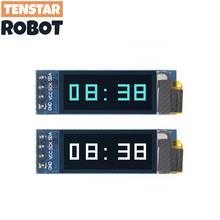 0.91 inch OLED module 0.91" white/Blue OLED 128X32 OLED LCD LED Display Module 0.91" IIC Communicate for arduino 2024 - купить недорого