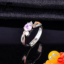 Na moda 925 anel de jóias de prata com rosa zircônia cúbica pedras preciosas anéis de dedo acessórios para festa de noivado de casamento feminino 2024 - compre barato