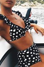 Black and White Polka-dot Bikini Bottom 2024 - buy cheap