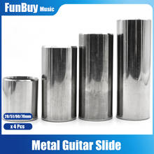 Deslizador Deslizante de acero inoxidable para Guitarra, longitud 28/51/60/70mm, borde liso, 4 unidades 2024 - compra barato
