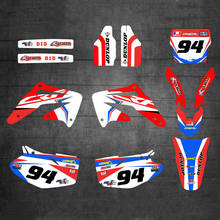 Adesivo de personalidade para motocicleta honda crf450r crf450 2004 2003 2002, nomes, números personalizáveis, adesivos gratuitos 2024 - compre barato