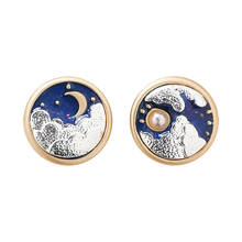 Sweet Three-dimensional Sun Moon Clouds Stud Earrings for Women Cute Colorful Small Statement Earrings Korean Earrings Jewelry 2024 - buy cheap