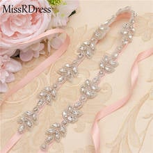 MissRDress Wedding Belt rhinestone Handmade Beads Bridal Belt Silver Crystal Wedding Sash Flower Belts For Wedding Dresses JK870 2024 - buy cheap