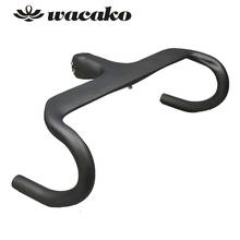 Wacako-Manillar integrado de fibra de carbono 2020 para bicicleta de carretera, piezas de bicicleta, manillares de carretera con vástago de 28,6mm y 348g 2024 - compra barato