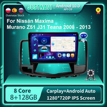 JUSTNAVI For Nissan Maxima Murano Z51 J31 Teana 2008 - 2013 Car Radio Android 10.0 IPS 8 Core Stereo Head Unit DSP 48EQ Carplay 2024 - buy cheap