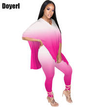 Casual Two Piece Pants Set Women Pink Lounge Wear Oversize T Shirt Top Long Pants Set Tie Dye Summer 2 Piece Outfits for Women 2024 - buy cheap