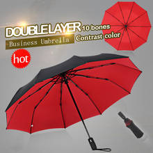 Windproof Double Automatic Folding Umbrella Female Male Ten Bone Car Luxury Large Business Umbrellas Men Rain Women Gift Parasol 2024 - купить недорого