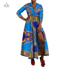BRW-vestidos africanos personalizados para mujer, vestido largo con estampado de cera, elegante, Sexy, especial, talla grande 6XL, WY533, 2021 2024 - compra barato