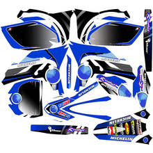 Livre nomes personalizados mumbers motocross 3m gráficos adesivos fundos decalques kits para yamaha yz250f yzf250 2010 2011 2012 2013 2024 - compre barato