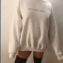 Get Well Soon Ariana Grande SWEETENER Crewneck Sweatshirt Women Casual Pullover Long Sleeve Hoodie Thank U Next 2024 - buy cheap