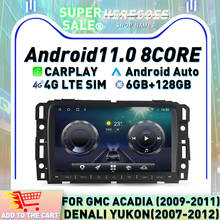 Carplay DSP  8+128G Android 11.0 Car DVD Player For GMC Acadia 2009-2011 GMC Denali 2007-2012 Yukon Autoradio GPS Radio 4G LTE 2024 - buy cheap