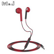 M&J In-ear Earphone Headphone Headset Stereo Earbuds With Mic 3.5mm Aux Jack Wired For Iphone 5 6 6S Samsung Huawei Xiaomi Redmi 2024 - buy cheap