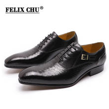Italian Men Dress Oxford Shoes Men's Lace-Up Buckle Genuine Leather Shoes Business Office Formal Shoes Party Wedding Footwear 2024 - buy cheap