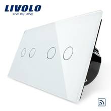 Livolo-Interruptor de luz de pared para el hogar, Panel de vidrio templado de lujo con pantalla táctil de 4 bandas, VL-C702R-11/VL-C702R-11 2024 - compra barato