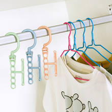 Plastic 5 Circle  Multilayer Windproof Clothes Hanger Organizer Fixed Holder Storage Rack Anti-Slip Buckle Hanger Home Organizer 2024 - buy cheap