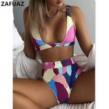 Sexy High Waist Bikinis Swimwear Bathers Women's Swimsuit High Cut Biquini Push Up Bathing Suit 2022 Summer Print Bikini Set 2024 - buy cheap