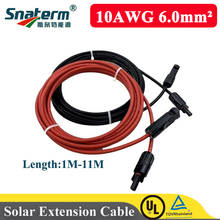 10AWG-Cable Solar de extensión de Panel Solar, Cable PV, Cable Conductor de cobre XLPE, chaqueta TUV, 6mm, 11m, 10/9/8/5/3/1 metro 2024 - compra barato