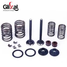 Glixal GY6 50cc 60cc 80cc 100cc 139QMB 139QMA Cylindr Head Valves 64mm INTAKE & EXHAUST Valves Set with Valve Spring assembly 2024 - buy cheap