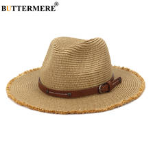 Наименование товара: баттермит Для женщин s шляпа от солнца мужчин Для женщин соломенная шляпа Панама необработанных краев сомбреро фетровая шляпка шерстяная украсить женские Шапки, можно носить как передней частью, так и задней 2024 - купить недорого