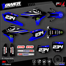 PowerZone Custom Team Graphics Backgrounds Decals 3M Stickers Kit For YAMAHA 14-18 YZ250F 15-18 YZ250FX WRF250  14-17 YZ450F 030 2024 - buy cheap