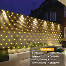 6*4/3*2/1.5*1.5m LED Net Light 8 Modes Mesh Fairy Curtain String Light for Christmas Wedding Outdoor Indoor Garden Fence Decor 2024 - buy cheap