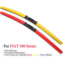 HESITE Coolest Color Wiper Blades For FIAT 500 595 695 500C 595C 695C 500L 500X Convertible Sport Model Accessories 2012 2015 2024 - buy cheap