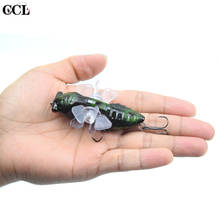 Señuelos de cicla giratorios de doble hélice, cebo Artificial flotante, Wobbler, insectos, aparejos de pesca, ojo 3D, 7,5 CM, 15,5G 2024 - compra barato