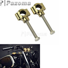 Universal Retro Motorcycle 7/8" Handlebar Risers Brass 22mm Handle Bars Riser Clamp for Harley Honda Cafe Racer Bobber Chopper 2024 - buy cheap