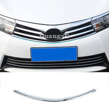 Car Body Styling Cover Detector ABS Chrome Trim Front Up Grid Grill Grille 1pcs For Toyota Corolla Altis 2014 2015 2016 2024 - buy cheap