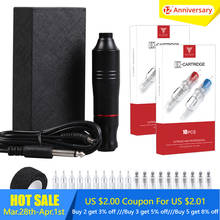 DRAGONHAWK Permanent Makeup Pen Machine Professional Rotary Pen Tattoo Kit Mix Size Needles Set LCD Mini Power 2024 - buy cheap