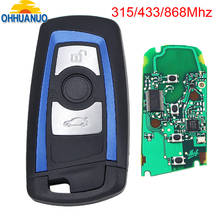 3 botões para chave remota de carro, para bmw 5 7 series f30 x5 x6 e39, chave inteligente 315/433/868mhz, azul 2024 - compre barato