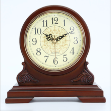 Reloj Digital de madera maciza para decoración del hogar, cronógrafo europeo Vintage para mesa y escritorio, decoración para el hogar, alarma 2024 - compra barato