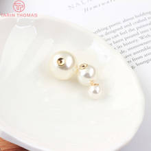 (4095)10PCS Champagne Gold Color Plated Acrylic Pearl Earring Back Stopper for Earring Jewelry Making Finding Accessories 2024 - buy cheap