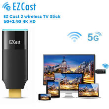 Adaptador ezcast 5g sem fio para wi-fi, conversor de vídeo dlna para iphone 11 12, celular android para tv 2024 - compre barato