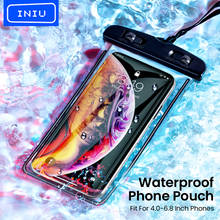 INIU IP68 Universal Waterproof Phone Case Water Proof Bag Mobile Cover For iPhone 13 12 11 Pro Max X Xs 8 Xiaomi Huawei Samsung 2024 - купить недорого