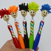 15 Pc/Lot Creative Cartoon Doll Head Ball Point Pen /Cute plush Toy Advertising Stationery/Student Children Prize Gift 2024 - buy cheap