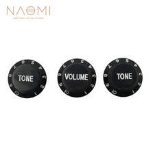 Naomi botão de controle de volume e 2 tons, peças e acessórios para guitarra com números, nova cor preta 2024 - compre barato