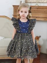 Princess Dress Girls Sequin Tutu Lace Mesh Birthday Prom Toddler Baby Kids Elegant Wedding Party Clothes Children Baptism Gown 2024 - купить недорого