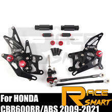 For HONDA CBR600RR 2009-2022 Motorcycle CNC Adjustable Rearset Footpegs Footrest CBR 600RR CB600 RR ABS 2010 2011 2012 2013 2014 2024 - buy cheap