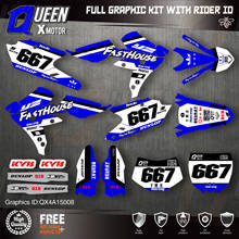 QUEEN X MOTOR-calcomanías de fondo personalizadas para YAMAHA, Kit de pegatinas 3M, para YAMAHA 2016-2018 WR450F 2015-2018 YZ450FX 008 2024 - compra barato